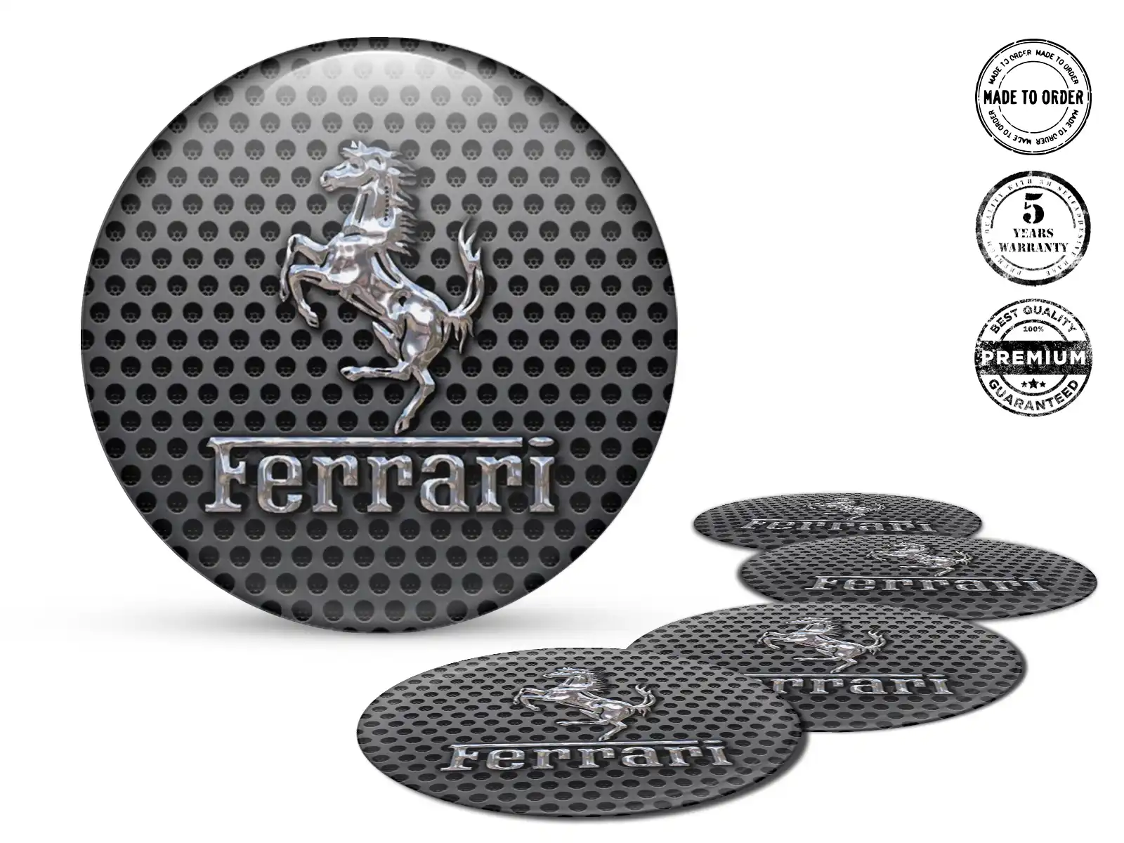 Ferrari Radaufkleber Logo Hochwertige Epoxy-Edition
